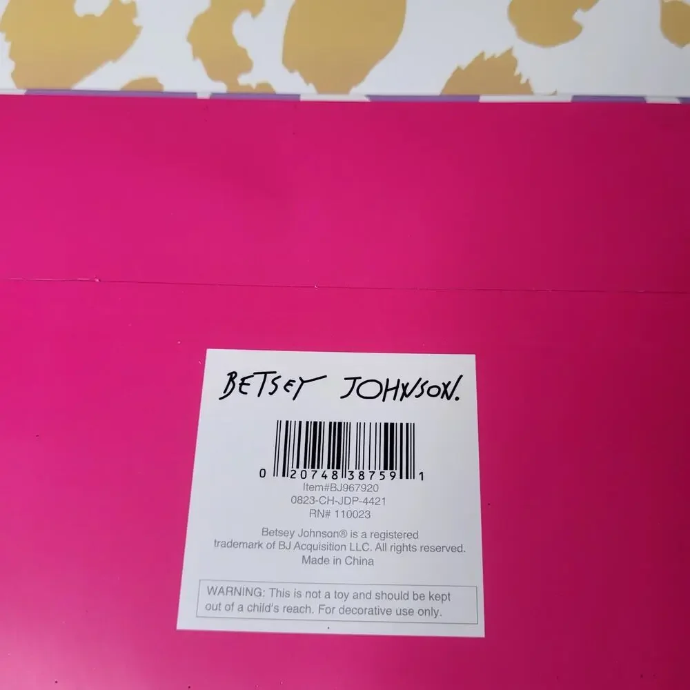 Betsey Johnson 2 Pk Gift Bags Pastel Rainbow‎ Leopard Print Butterflies XOXO NWT